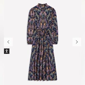 Willow Tiered Jersey Dress French Navy Enchanting Peacock maxi dress NWT